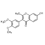 CAS#: 54528-39-1, 3-(3,4-Dimethoxyphenyl)-7-Hydroxy-2-Methyl-4H-Chromen-4-One