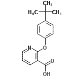 CAS 登录号：54659-69-7， 2-[4-(2-甲基-2-丙基)苯氧基]烟酸