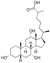 CAS 登录号：547-98-8， (3a,5b,7a,12a)-3,7,12-三羟基-胆甾烷-26-酸