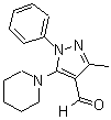 CAS 登录号：5499-70-7， 3-甲基-1-苯基-5-哌啶-1-基-1H-吡唑-4-甲醛