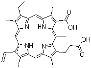 CAS 登录号：550-52-7， (17S,18S)-18-(2-羧基乙基)-7-乙基-3,8,13,17,20-五甲基-12-乙烯基-17,18-二氢-2-卟啉羧酸