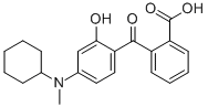 CAS 登录号：55109-91-6， 2-[4-(环己基甲基氨基)-2-羟基苯甲酰基]苯甲酸