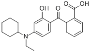 CAS 登录号：55109-92-7， 4-环己基氨基-N-乙基-2-羟基二苯甲酮-2'-羧酸