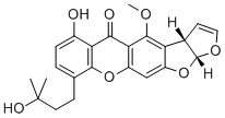 CAS#: 55256-55-8, (3aS-cis)-3a,12a-Dihydro-6-hydroxy-9-(3-hydroxy-3-methylbutyl)-4-methoxy-5H-Furo(3',2':4,5)furo(3,2-b)xanthen-5-one