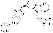CAS#: 5529-89-5, 3-Ethyl-2-[2-[[3-(3-Sulphonatopropyl)-3H-Benzothiazol-2-Ylidene]Methyl]But-1-Enyl]-5-Phenylbenzoxazolium