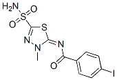 CAS 登录号:55371-84-1, 4-碘-N-(4,5-二氢-4-甲基-2-氨基磺酰基-1,3,4-噻二唑-5-亚基)苯甲酰胺
