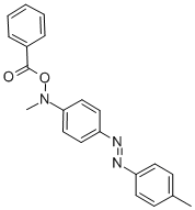 CAS 登录号：55398-25-9， N-(苯甲酰氧基)-N-甲基-4-[(4-甲基苯基)偶氮]-苯胺