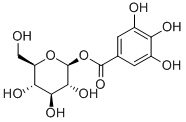 CAS 登录号：554-37-0， [(2S,3R,4S,5R,6R)-3,4,5-三羟基-6-(羟基甲基)四氢吡喃-2-基] 3,4,5-三羟基苯甲酸酯