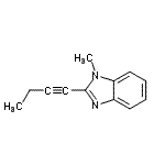 CAS 登录号：55476-13-6， 2-(1-丁炔-1-基)-1-甲基-1H-苯并咪唑