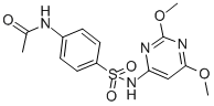 CAS 登录号：555-25-9， N-[4-[(2,6-二甲氧基嘧啶-4-基)氨基磺酰基]苯基]乙酰胺
