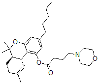 CAS#: 55602-38-5, [(6aR,10aR)-6,6,9-Trimethyl-3-pentyl-6a,7,8,10a-tetrahydrobenzo[c]chromen-1-yl] 4-morpholin-4-ylbutanoate