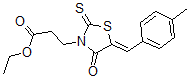 CAS 登录号：5567-52-2， 3-[5-[(4-甲基苯基)亚甲基]-4-氧代-2-硫代-3-噻唑烷基]丙酸乙酯