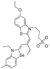 CAS 登录号：55811-25-1， 5-乙氧基-2-[2-[(3-乙基-5-甲基-3H-苯并硒唑-2-亚基)甲基]丁-1-烯基]-3-(3-磺酸基丙基)苯并噻唑鎓