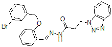 CAS 登录号：5595-78-8， 3-苯并三唑-1-基-N-[[2-[(3-溴苯基)甲氧基]苯基]亚甲基氨基]丙酰胺