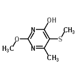 CAS 登录号：55996-10-6， 2-甲氧基-6-甲基-5-(甲硫基)-4(1H)-嘧啶酮
