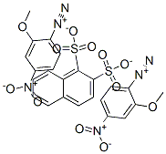 CAS 登录号：56307-70-1， 二(2-甲氧基-4-硝基偶氮苯)萘二磺酸酯