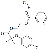 CAS 登录号：56775-91-8， 2-[2-(4-氯苯氧基)-2-甲基丙酰氧基]乙基烟酸酯盐酸盐