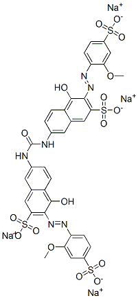 CAS 登录号：56878-32-1， 7,7'-(羰基二亚胺)二[4-羟基-3-[(2-甲氧基-4-磺酸基苯基)偶氮]萘-2-磺酸]四钠