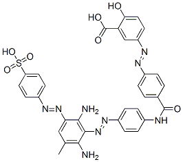 CAS#: 56918-92-4, 5-[[4-[[[4-[[2,6-Diamino-3-Methyl-5-[(4-Sulphophenyl)Azo]Phenyl]Azo]Phenyl]Amino]Carbonyl]Phenyl]Azo]Salicylic Acid