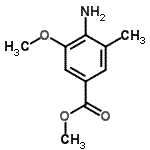 CAS 登录号：569344-34-9， 甲基4-氨基-3-甲氧基-5-甲基苯甲酸酯