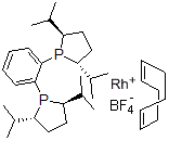CAS 登录号：569650-64-2， (+)-1,2-二((2R,5R)-2,5-二-异丙基磷杂环戊烷基)苯)1,5-环辛二烯)铑(I)四氟硼酸盐