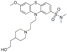 CAS#: 57218-10-7, 10-[3-[4-(2-Hydroxyethyl)Piperidino]Propyl]-7-Methoxy-N,N-Dimethyl-10H-Phenothiazine-2-Sulphonamide