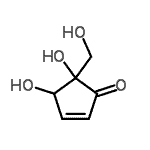 CAS 登录号：57236-37-0， 4,5-二羟基-5-(羟基甲基)-2-环戊烯-1-酮