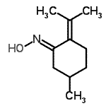 CAS 登录号：57291-09-5， (1E)-N-羟基-2-异亚丙基-5-甲基环己烷亚胺