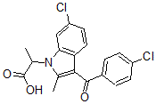 CAS#: 57329-97-2, 3-(4-Chlorobenzoyl)-6-Chloro-alpha,2-Dimethyl-1H-Indole-1-Acetic Acid