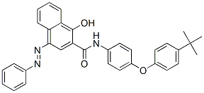 CAS 登录号：57360-63-1， N-[4-[4-(叔丁基)苯氧基]苯基]-1-羟基-4-(苯基偶氮)萘-2-甲酰胺