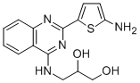 CAS#: 57584-57-3, 3-((2-(5-Amino-2-Thienyl)-4-Quinazolinyl)Amino)-1,2-Propanediol