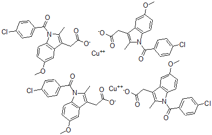 CAS#: 57596-11-9, 1-(4-Chlorobenzoyl)-5-methoxy-2-methyl-1H-Indole-3-acetic acid copper complex