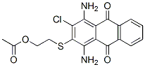 CAS 登录号：58065-30-8， 2-[[2-(乙酰氧基)乙基]硫代]-1,4-二氨基-3-氯-9,10-蒽二酮