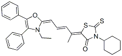 CAS 登录号：58090-15-6， 3-环己基-5-[4-(3-乙基-4,5-二苯基恶唑-2(3H)-亚基)-1-甲基丁-2-烯亚基]-2-硫酮噻唑烷-4-酮