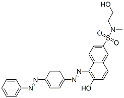 CAS#: 58104-55-5, 6-Hydroxy-N-(2-Hydroxyethyl)-N-Methyl-5-[[4-(Phenylazo)Phenyl]Azo]Naphthalene-2-Sulphonamide