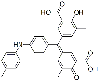 CAS 登录号：5852-33-5， 5-[(3-羧基-5-甲基-4-氧代-2,5-环己二烯-1-亚基)[4-[(4-甲苯基)氨基]苯基]甲基]-3-甲基水杨酸