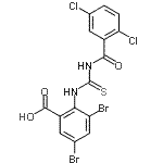 CAS 登录号：586391-86-8， 3,5-二溴-2-{[(2,5-二氯苯甲酰基)硫代氨基甲酰]氨基}苯甲酸