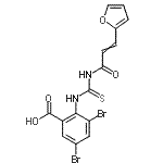CAS#: 586392-09-8, 3,5-Dibromo-2-({[3-(2-Furyl)Acryloyl]Carbamothioyl}Amino)Benzoic Acid