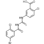 CAS 登录号：586392-51-0， 5-{[(5-溴-2-氯苯甲酰基)硫代氨基甲酰]氨基}-2-氯苯甲酸
