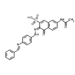 CAS 登录号：5873-17-6， (3E)-7-乙酰氨基-4-氧代-3-({4-[(E)-苯基偶氮]苯基}亚肼基)-3,4-二氢-2-萘磺酸