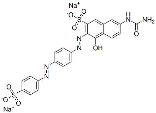 CAS#: 5873-20-1, Disodium 7-[(Aminocarbonyl)Amino]-4-Hydroxy-3-[[4-[(4-Sulphonatophenyl)Azo]Phenyl]Azo]Naphthalene-2-Sulphonate