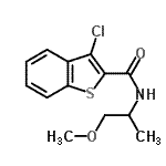 CAS 登录号：587846-18-2， 3-氯-N-(1-甲氧基-2-丙基)-1-苯并噻吩-2-甲酰胺