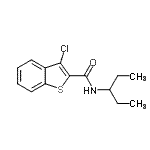 CAS 登录号：587846-19-3， 3-氯-N-(3-戊烷基)-1-苯并噻吩-2-甲酰胺