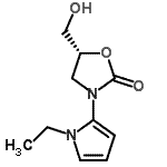 CAS 登录号：587869-29-2， (5R)-3-(1-乙基-1H-吡咯-2-基)-5-(羟基甲基)-1,3-恶唑烷-2-酮