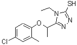 CAS#: 588674-00-4, 5-[1-(4-Chloro-2-Methylphenoxy)Ethyl]-4-Ethyl-4H-1,2,4-Triazole-3-Thiol
