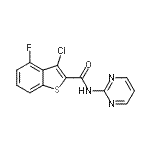 CAS#: 588675-49-4, 3-Chloro-4-Fluoro-N-(2-Pyrimidinyl)-1-Benzothiophene-2-Carboxamide