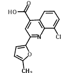 CAS 登录号：588676-14-6， 8-氯-2-(5-甲基-2-呋喃基)-4-喹啉羧酸