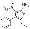 CAS 登录号：588678-88-0， 2-氨基-5-乙基-4-苯基-3-噻吩羧酸甲酯