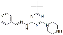 CAS 登录号：58892-44-7， 苯甲醛 [4-叔丁基-6-(哌嗪-1-基)-1,3,5-三嗪-2-基]腙