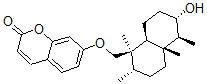 CAS#: 58939-88-1, rel-7-[[(1R,2S,4aR,5S,6S,8aS)-Decahydro-6-hydroxy-1,2,4a,5-tetramethyl-1-naphthalenyl]methoxy]-2H-1-Benzopyran-2-one